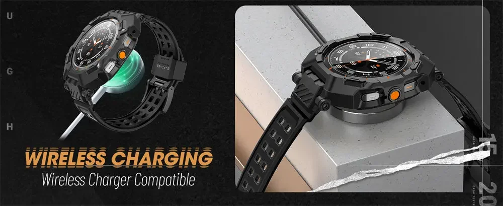 Supcase For Samsung Galaxy Watch Ultra Case 47mm ub pro robuste Schutzhülle mit verstellbarem Armband mit Displays chutz folie – Detail 4