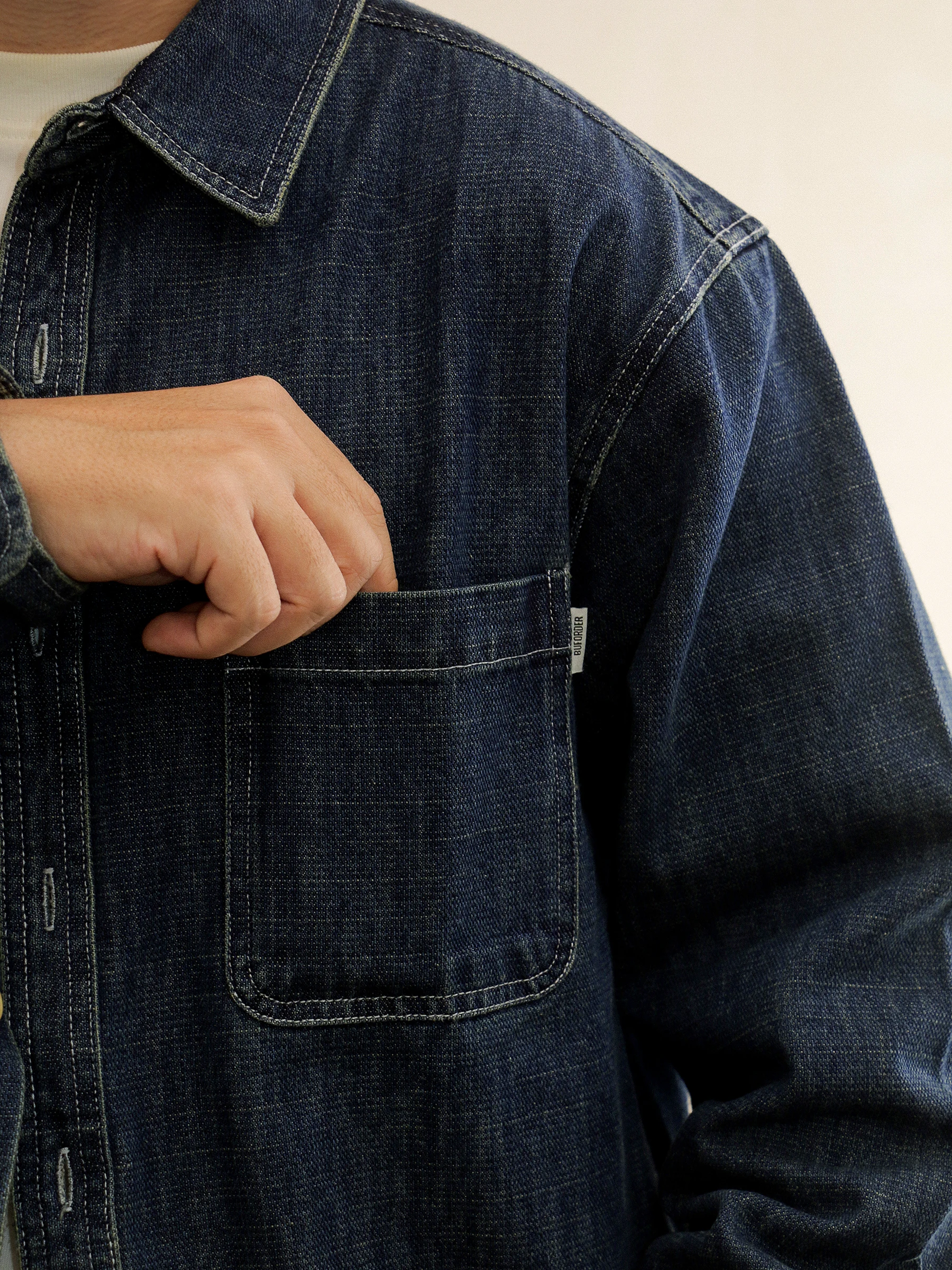 メンズ 日本製 ヴィンテージ 高品質 デニムシャツ ヘビーウェイト ウォッシュドブルー オーバーサイズ カジュアル 長袖 ワークウェア ストリートウェア トレンド