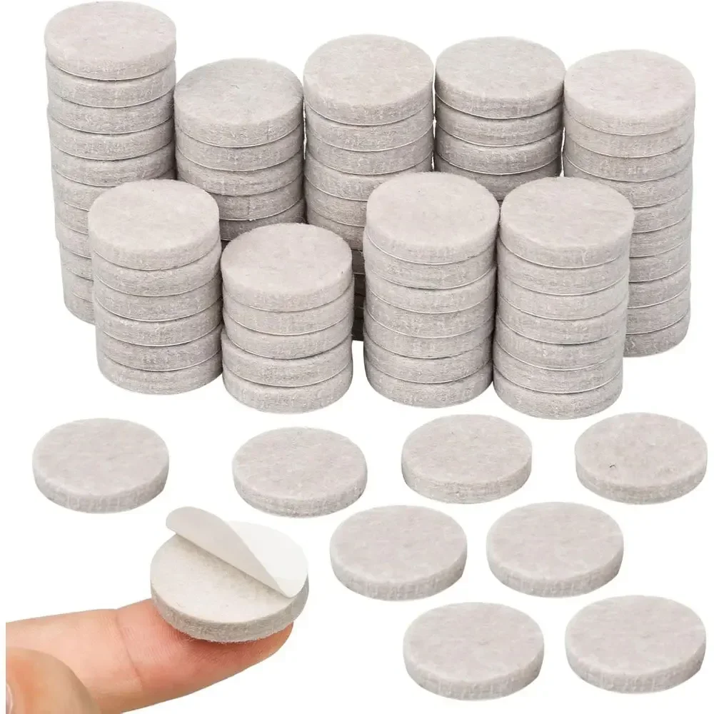 Self Adhesive Felt Chair Legs Pads Furniture Legs Mat Hardwood Table Leg Covers Round Bottom Anti-Slip Pads Floor Protectors