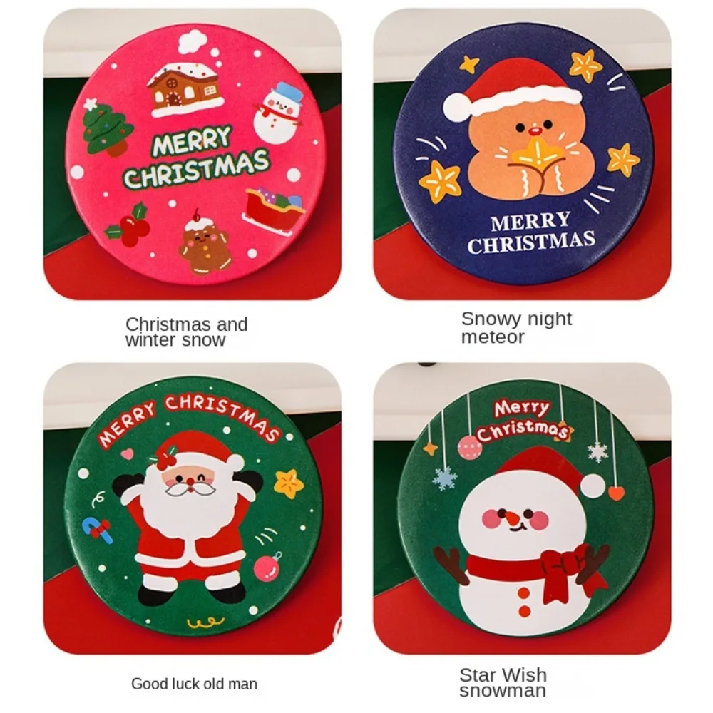 High Definition Compact Pocket Mirror Hand-held Easy To Carry Vanity Mirror Creative Christmas Pocket Make-up Mirror