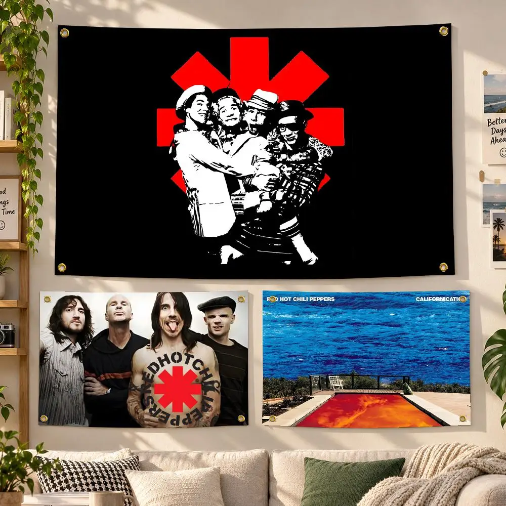 Band Red Hot Chili Peppers Funk Rock Flags Personalized Banner Flag Room Dorm Camping Picnic Garage Bar Outdoor Wall Decor