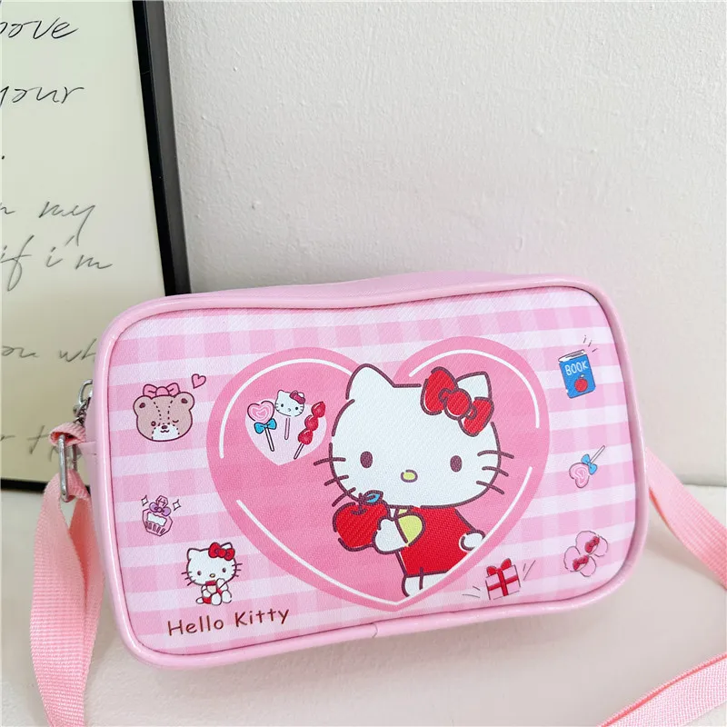 Modna torba na ramię Sanrio Kuromi Cinnamoroll My Melody wzór kreskówkowy portmonetka letnie torby dziecięce