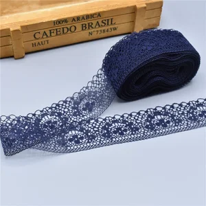 شريط دانتيل مطرز لزينة الخياطة ، قماش جميل ، جودة عالية ، تقليم الدانتيل ، DIY ، أبيض ، 40 مم ، 10 ياردات أعلى 10 دانتيل مبيعا لمفرش المائدة - No4