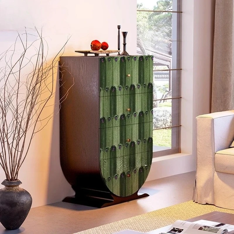 Y1 French Chinese style solid wood living room storage household dining side cabinet art storage  fashion