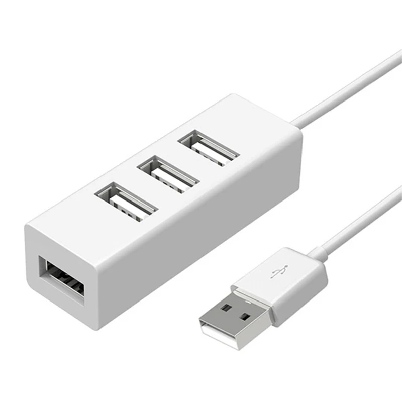 Mini 4 Port USB 2.0 Splitter Hub Portable USB Adapter For Desktop Laptop Computer
