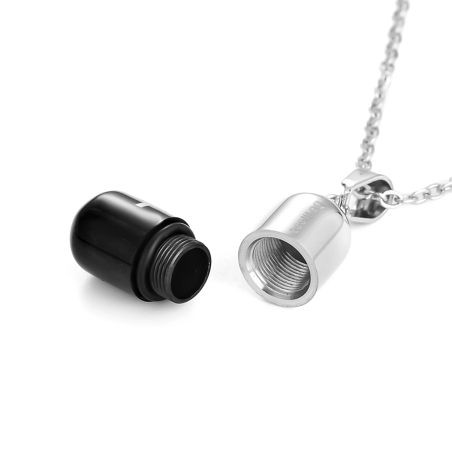 Stainless Steel Jewelry Cross Capsule Medicine  Pills Pendant Cremation Urn Necklace for Ashes Bottle Pendant for Ash Jewelry