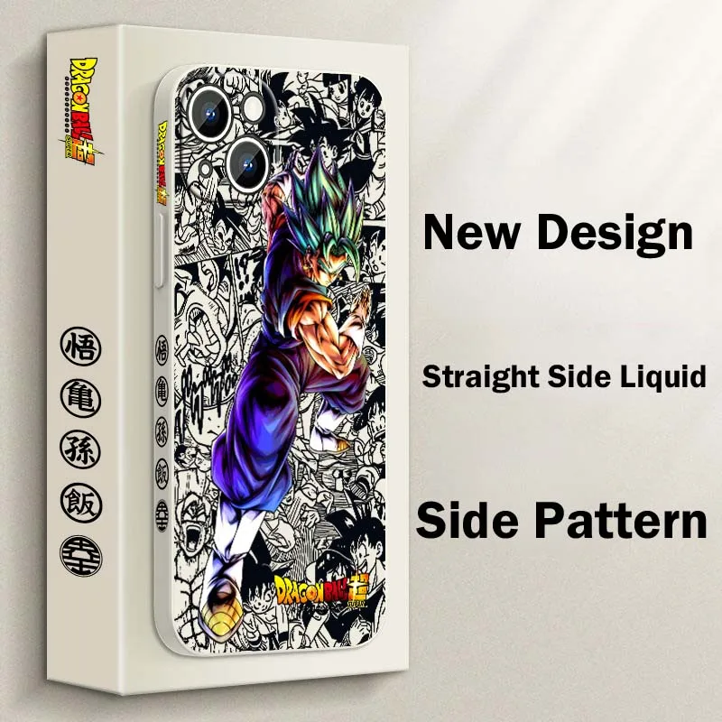 D-Dragon Ball Son Goku Cool For Apple iPhone 17 16 15 14 13 12 11 Air Mini Plus Pro Max Liquid Left Rope Phone case Cover
