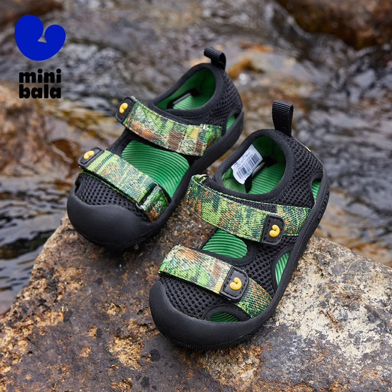Mini Bala Sports Sandals Unisex Kids River Trekking Shoes Summer Children\'s Quick-dry Mesh 2025 New Version Fashionable