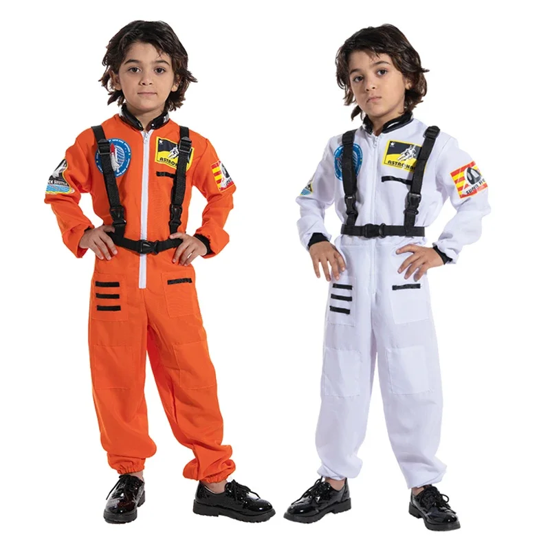 

Snailify Yellow Child Astronaut Costume White Boy Pilot Costume For Halloween Purim Party Spaceman Outfit