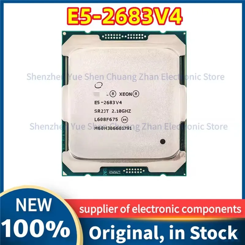 Xeon E5-2683V4 CPU 14nm 16 Cores 32 Threads 2.1GHz 40MB 120W processor LGA2011-3 for X99 motherboard E5 2683V4