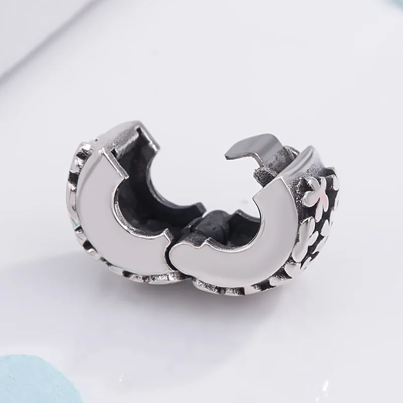 New 925 Silvering Angel Wings Heart Love is Forever Charm Clip Beads Fit Original Pandora Bracelet DIY Fashion Woman Jewelry