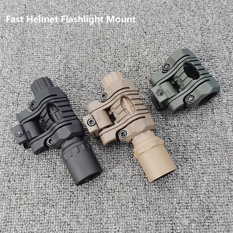 Support d'éclairage spécial pour casque, lampe de poche, militaire, Dulhelmet Clamp, sports de plein air, cyclisme, sauna, tout neuf, 25mm