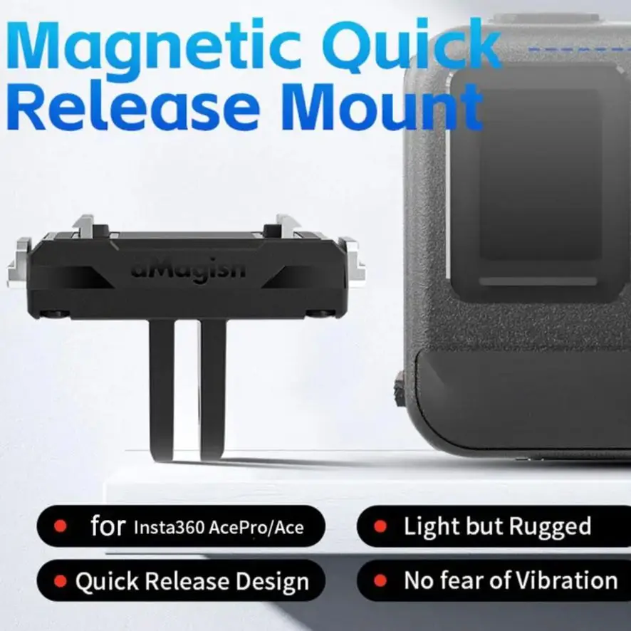 Magnetic Quick Release Base For Insta360 X5/Ace/Ace Pro/Ace Pro 2  Aluminum Alloy Adapter Mount  Action Camera  Accessories