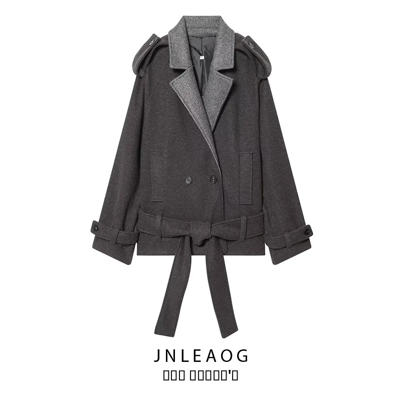 

Женское пальто JNLEAOG с поясом, осеннее, новое, повседневное, из полиэфирного волокна, удлиненное, стандартной длины