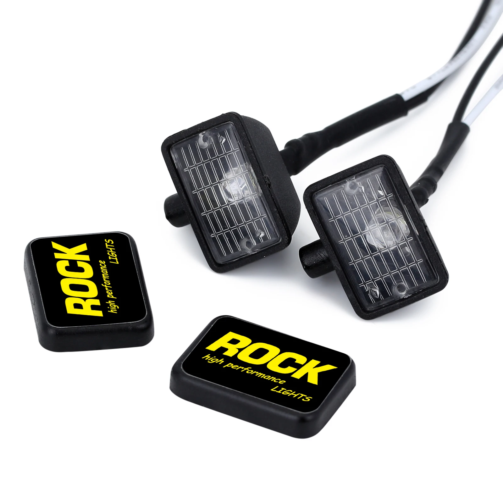 INJORA Rock Design Square Lights 2/4LED Spotlight For 1/10 RC Crawler Axial SCX10 90046 AXI03007 TRX4 TRX6 RC Car Parts