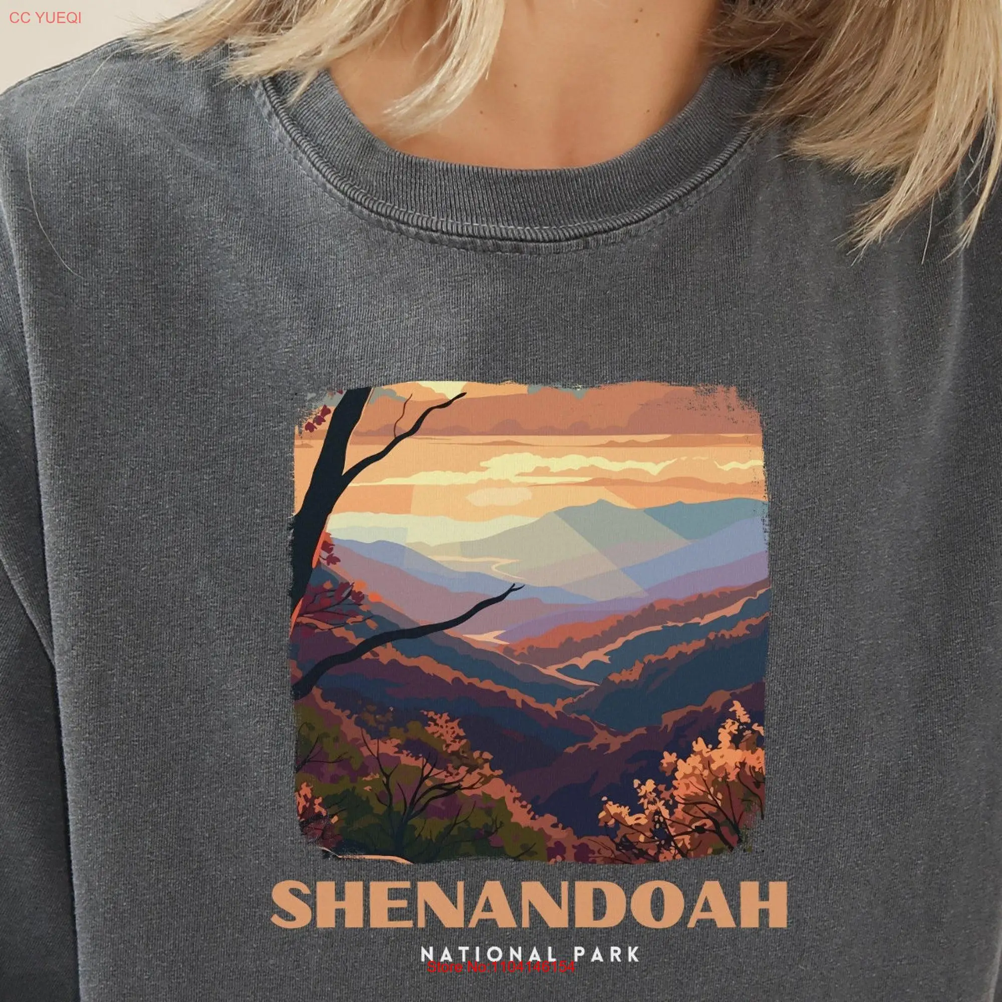 Shenandoah National Park T Shirt Virginia Comfort Colors  long or short sleeves