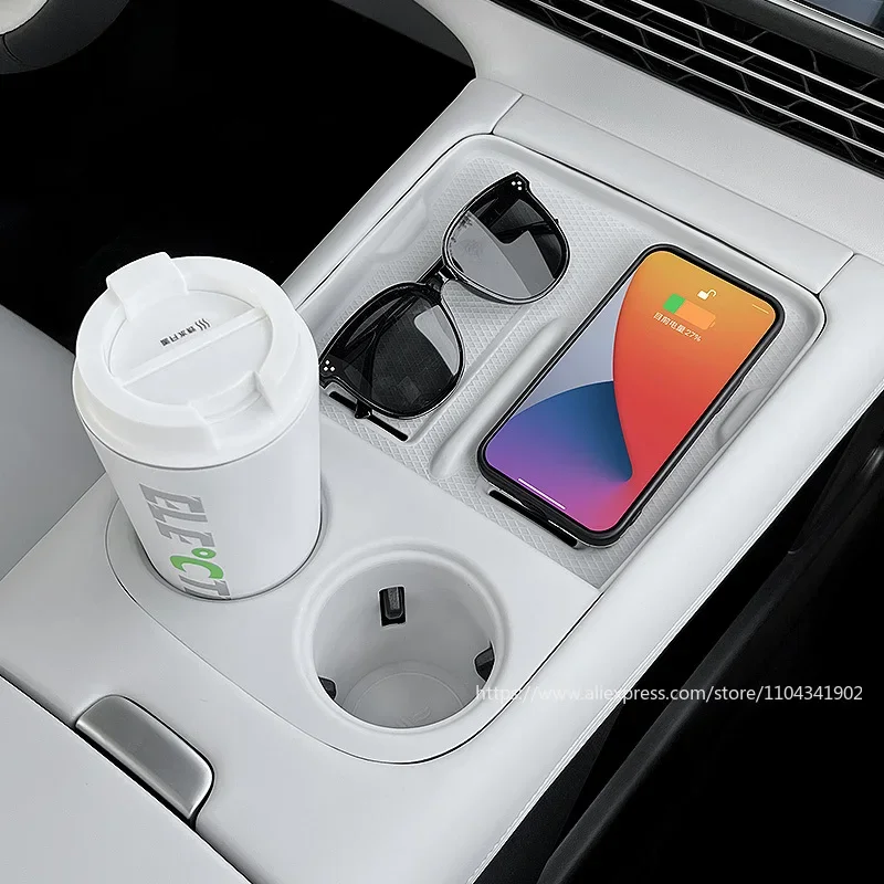 Fit For Xpeng G6 Wireless Charging Silicone Pad Central Control Water Cup Pad Xiaopeng Protective Interior