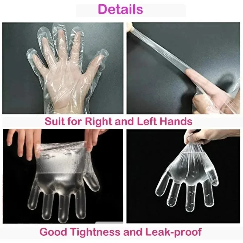 Eco-friendly Disposable Gloves Garden Household Restaurant BBQ Clear Multi-functional Gloves Food Grade New