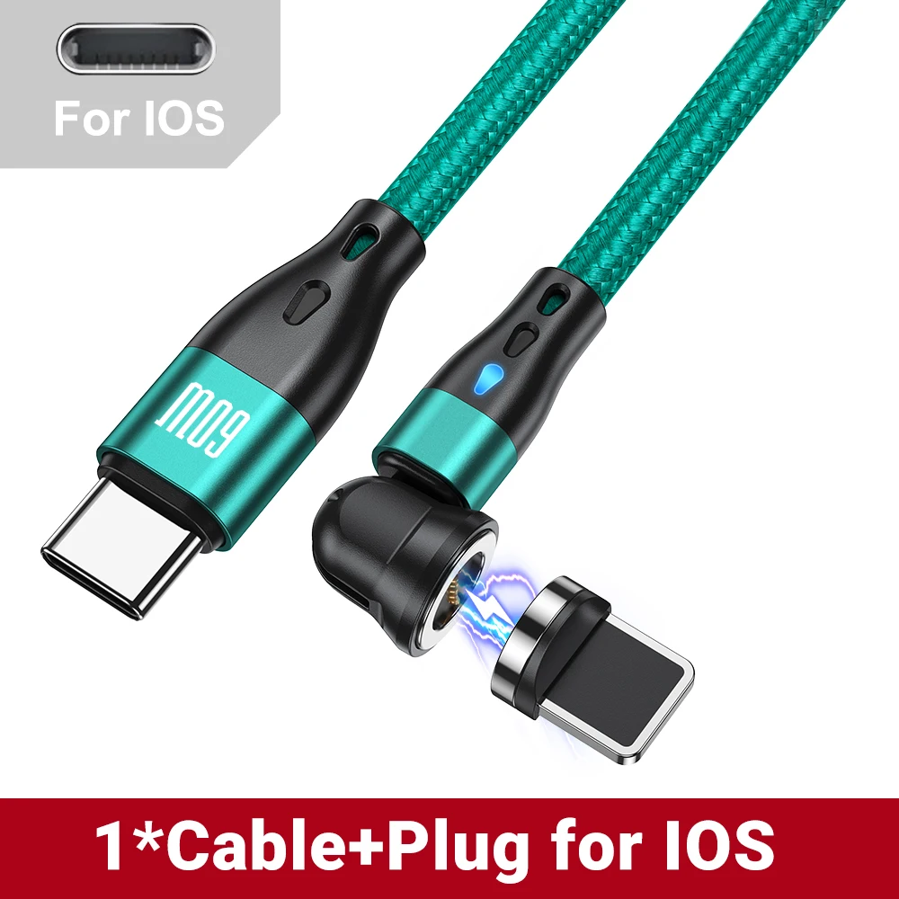 AUFU PD 60W Magnetkabel Typ C auf USB C-Kabel Schnellladung Magnetisches USB-Typ-C-Kabel für iPhone MacBook iPad Xiaomi Samsung