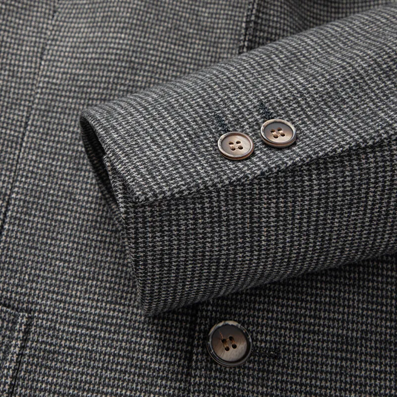 السترة الرجالية أزياء الرجل المحترم الأعمال تنوعا التخسيس النمط البريطاني الألوان الصلبة استضافة العروض عارضة حفلات الزفاف السترة #5