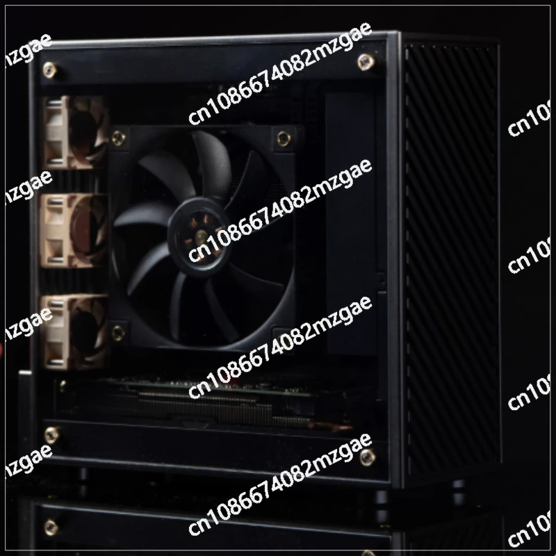 LP P6 ITX chassis aluminum CNC mini PC chassis, suitable for 4060 GPU, with 1U power supply, thin SFF