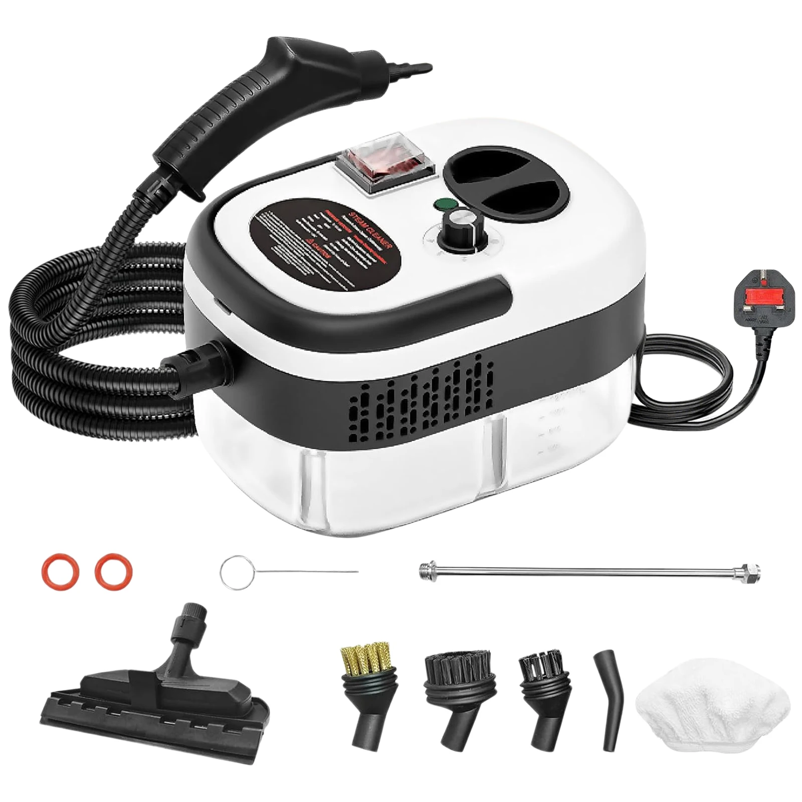 

Ручной пароочиститель 2500 Вт, 220 В с насадками-щетками, машина для паровой чистки под давлением, многофункциональная машина для обезжиривания домашней кухни