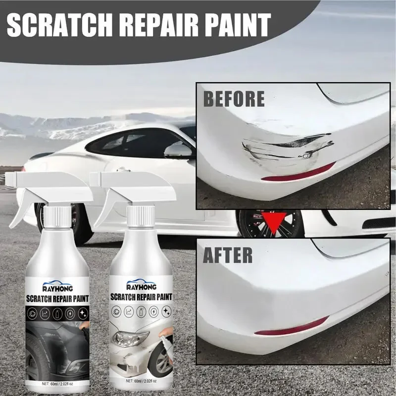 

Portable Scratch Repair Spray Car Polishing Spray Black & White Deep Scratch Repairing Wax Scratch Remover Polishing Paint For