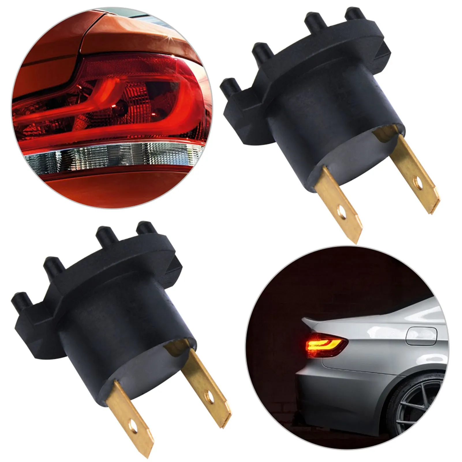 1 Pair of Headlight Socket Bulb Holder Adapter for Mazda 3 5 Kawasaki Aprilia B28V510A3