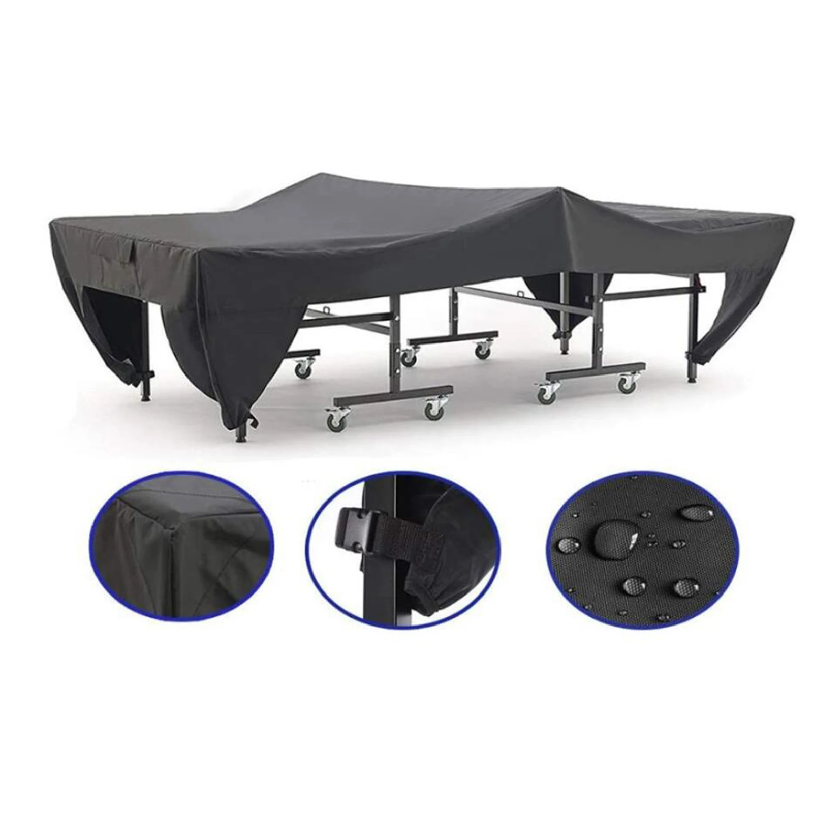 Ping Pong Table Cover Waterproof Dust Cover All Weather Protective Cover Rainproof Tennis Tablecloth Cover for Indoor Outdoor