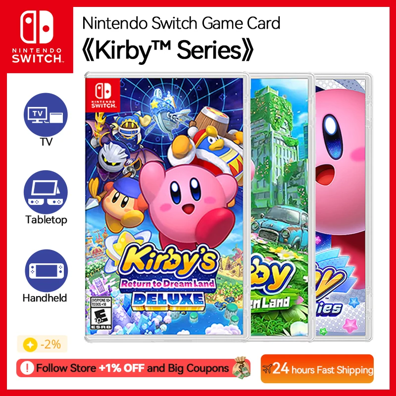 Kirby Series Nintendo Switch Game Deals Physical for Nintendo Switch OLED Nintendo Switch Lite Nintendo Switch Game Cards