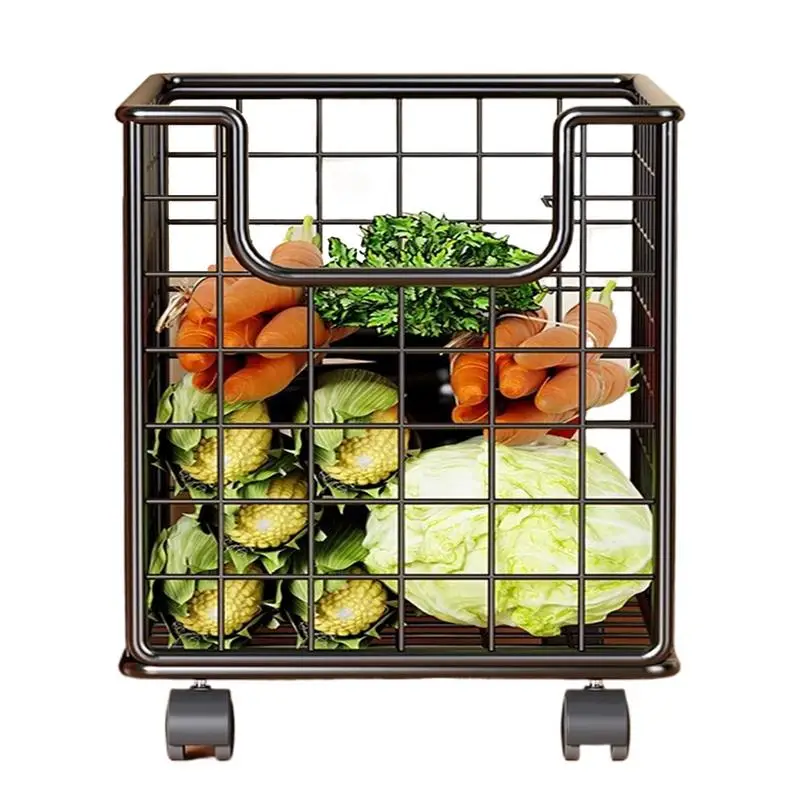 

Kitchen Cart With Wheels Floor Organizers And Storage Cart 360 Degree Rotating Portable Organizer For Kitchen Pantry Laundry