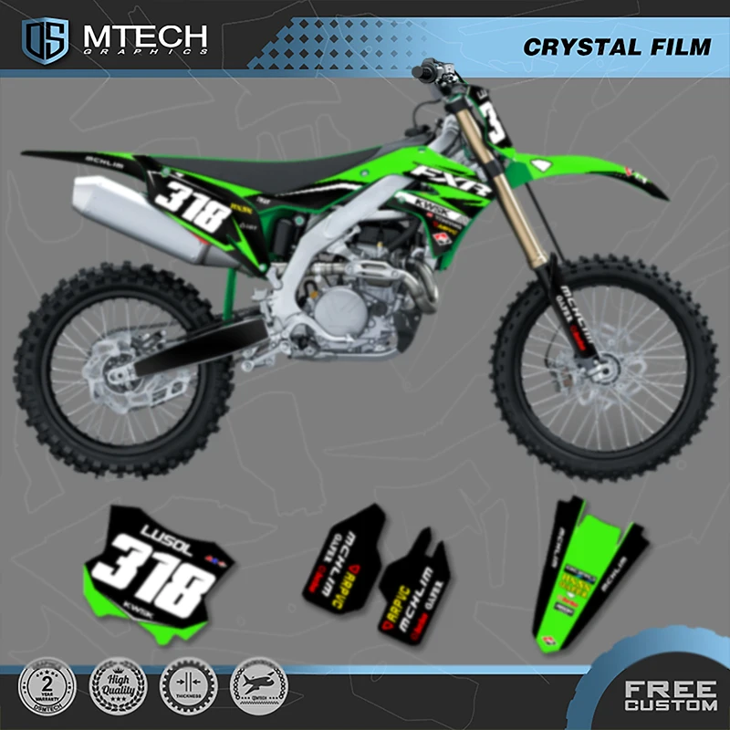 

DSMTECH мотоциклетные графические наклейки для KAWASAKI KXF450 KX 450 2019 2020 2021 2022 2023 KXF250 KXF 250 2021-2024