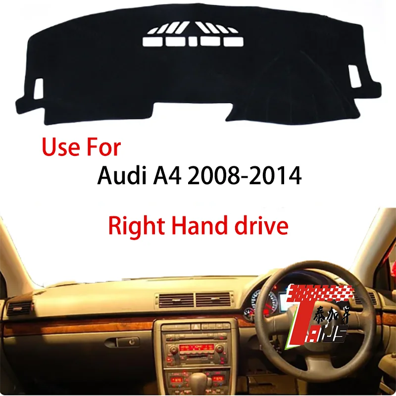 Thick-plush Polyester Three Color Choices Available Black Red Blue - Car Dashboard Cover For AUDI A4 2008-2014 L/R