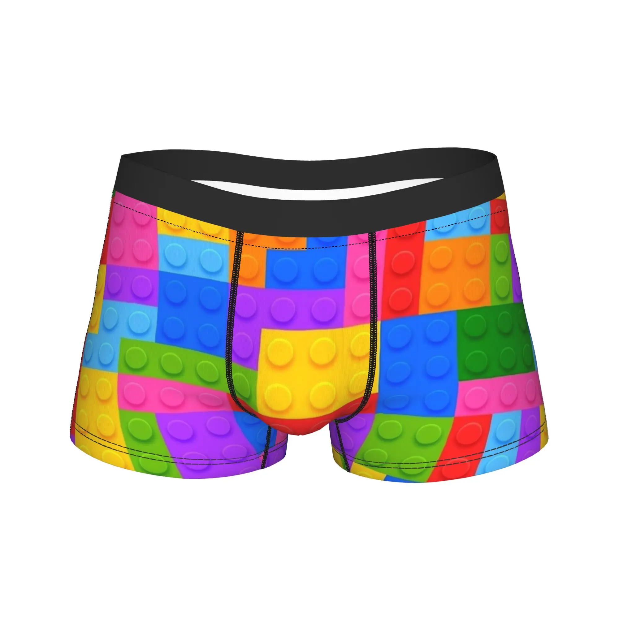 كتل الطوب لعبة الجذع ثلاثية الأبعاد الحقيبة الملابس الداخلية Trenky مخصص الملاكم موجز لينة الاتجاه الرجال السروال حجم كبير