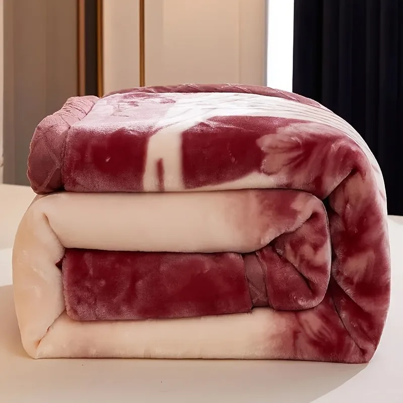

Double Layer Thickened Rasher Blanket Soft Long Plush Double-sided Velvet Quilt for Winter Sofa Warmth Suitable for All Seasons