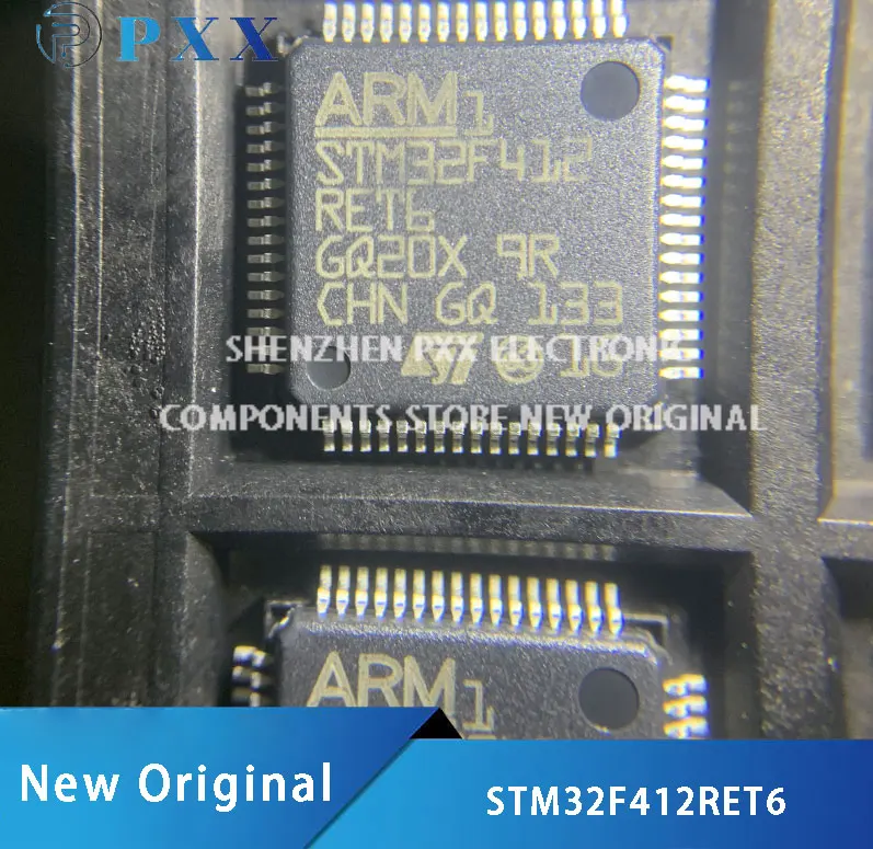 STM32F412RET6 ARM® Cortex®-M4 STM32F4 Microcontroller IC 32-Bit Single-Core 100MHz 512KB (512K x 8) FLASH 64-LQFP (10x10)