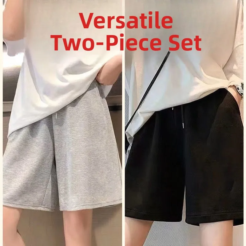 

Дышащие брюки Spor ort с высокой талией длиной пять четвертей, повседневная свободная посадка для мужчин и женщин, летний сезон, повседневная одежда