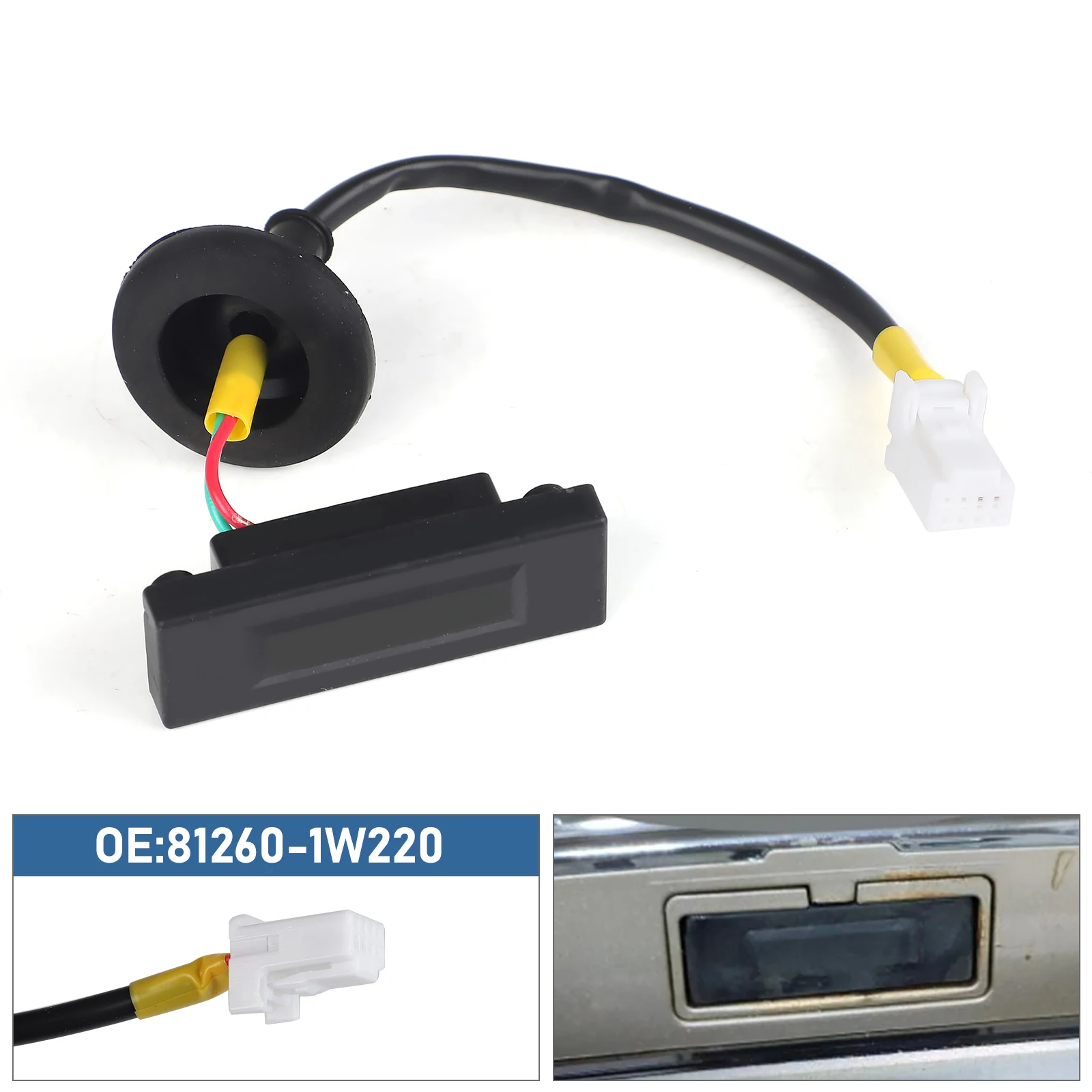 

81260-1W220 для Kia Morning Picanto 2011 2012 2013 2014 2015, черный автомобильный переключатель багажника, кнопка багажника