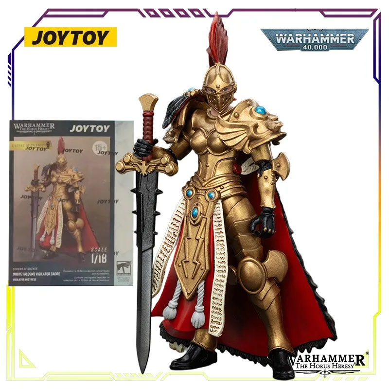 JOYTOY Original Warhammer 40K Series Sisters of Silence สีขาว Falcon Backbone Trio Action Figure ของเล่นชุดของขวัญเด็ก