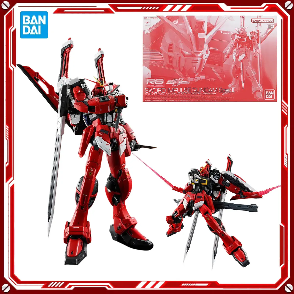 

Bandai Genuine Anime Model Kits SWORD IMPULSE GUNDAM SpecII Toys RG Action Figure Assembly Model Gift for Kids Christmas Present