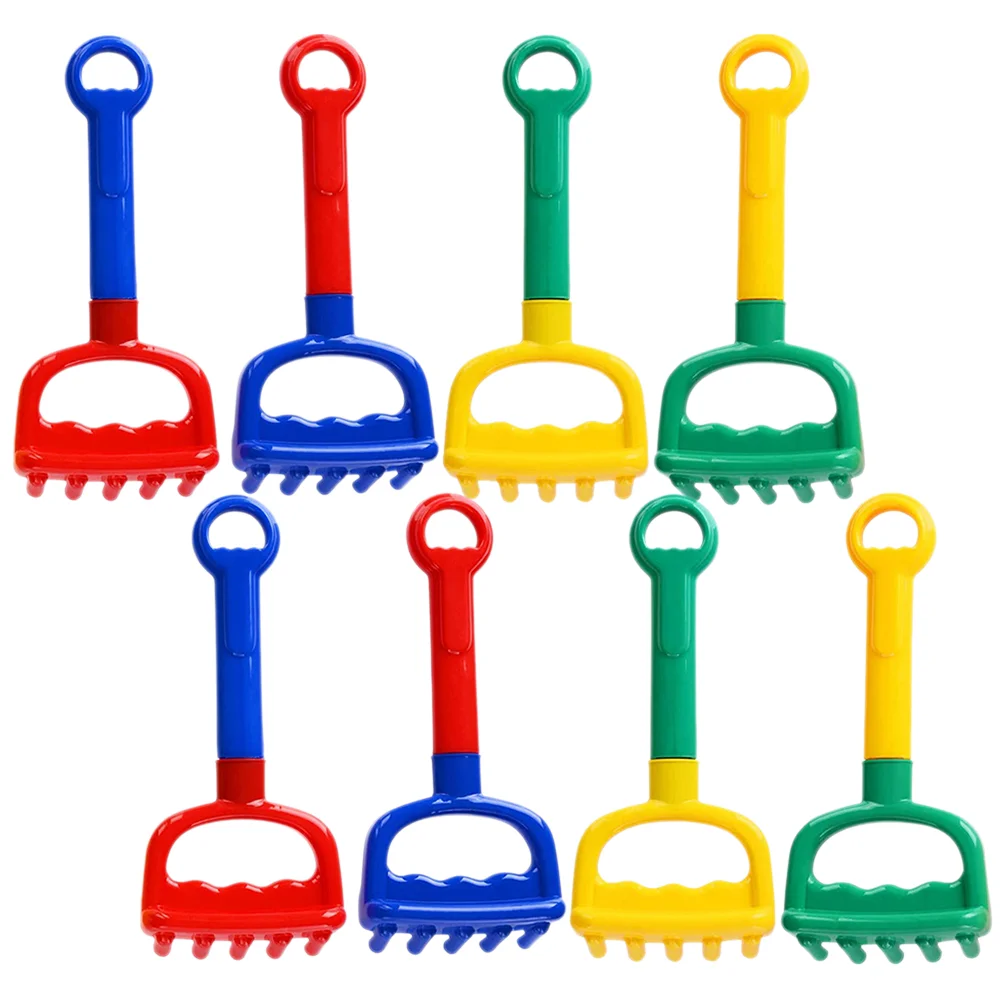 

8 Pcs Beach Party Toys Park Baby Sand Summer Rake Tools Colorful Odorless For Toddlers Age 3-5 Plastic 1-3