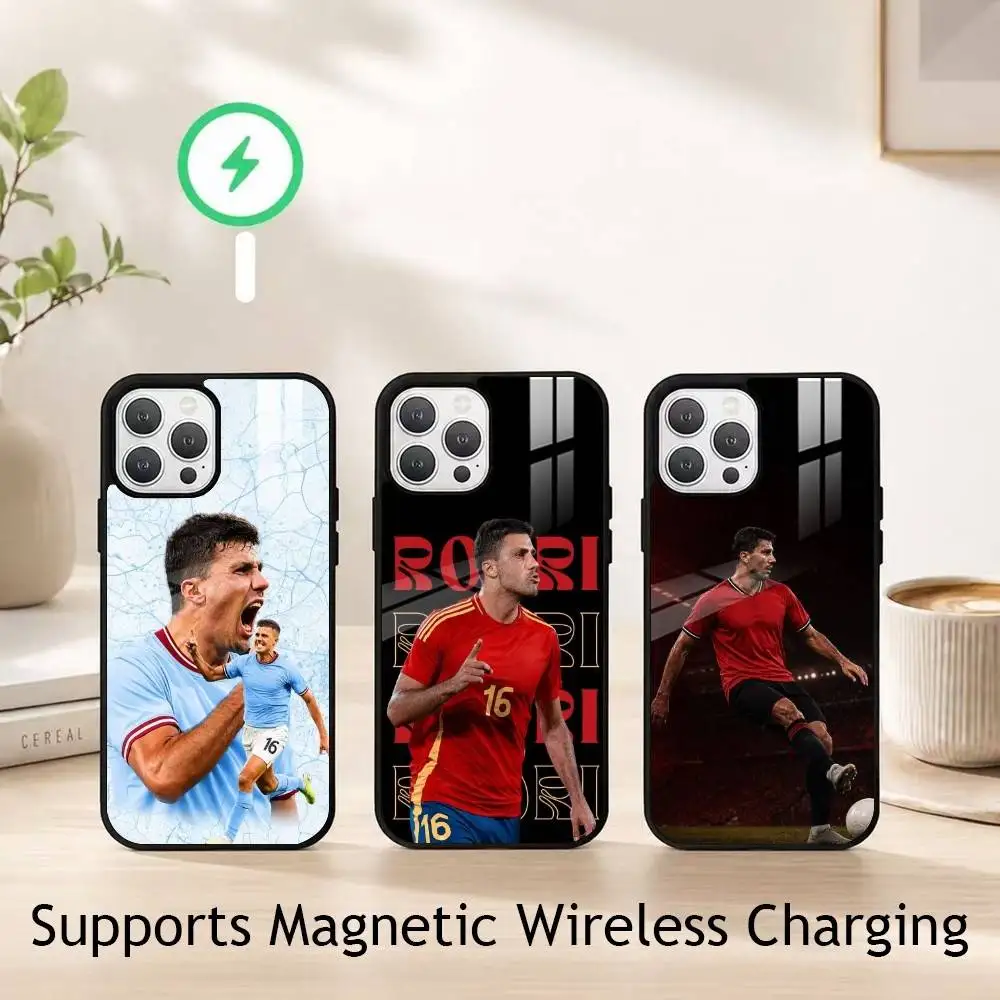 

Football Star R-Rodri Rodrigo Phone Case For iPhone17,16,15,14,13,12,11 Plus,Pro Compatible with magnetic wireless charging