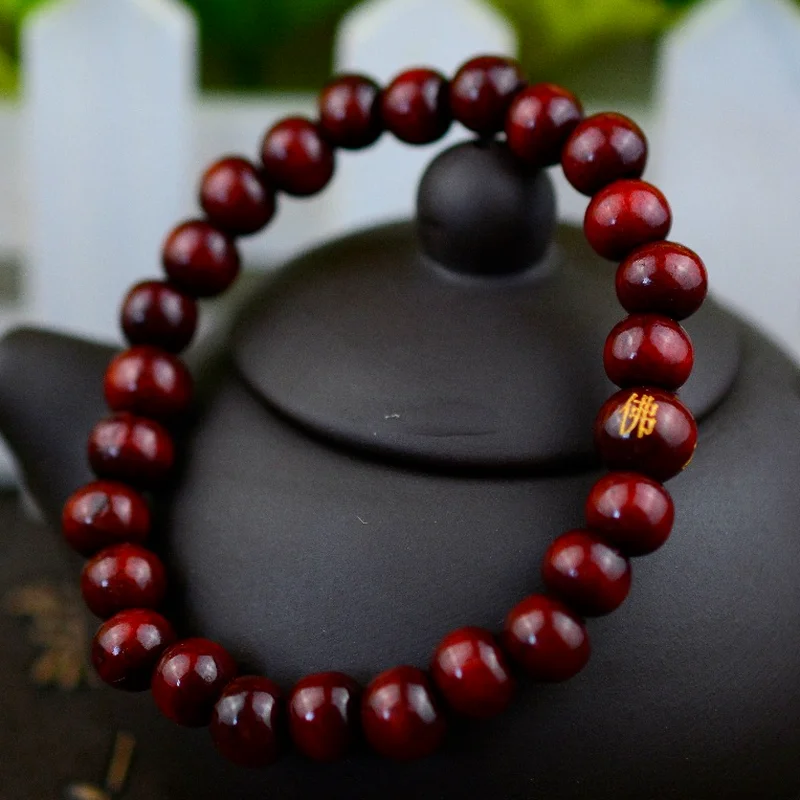 Prayer Bead Bracelet Men Women Wood Beads Bracelets Rappers Sandalwood Chinese Buddhist Buddha Meditation  Jewelry Gifts