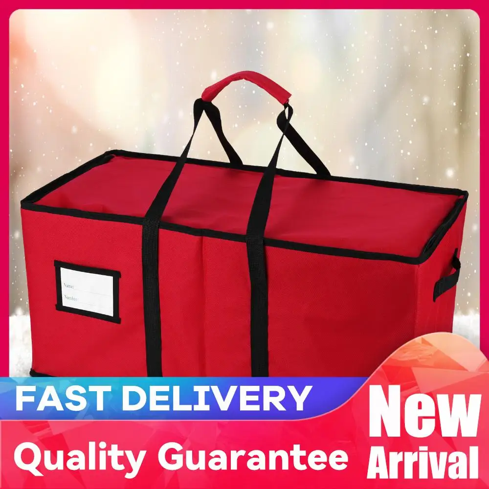 

Красный органайзер для хранения рождественских украшений Oxford с 128 отделениями, контейнер для новогодних украшений, коробка для хранения рождественских декораций