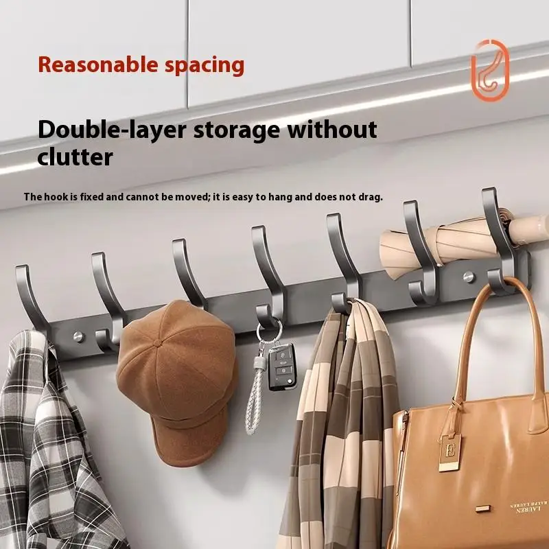 

Black Robe Hooks Towel Hanger Nail Wall Rack Hooks Coat Clothes Holder For Bathroom Kitchen Accessories