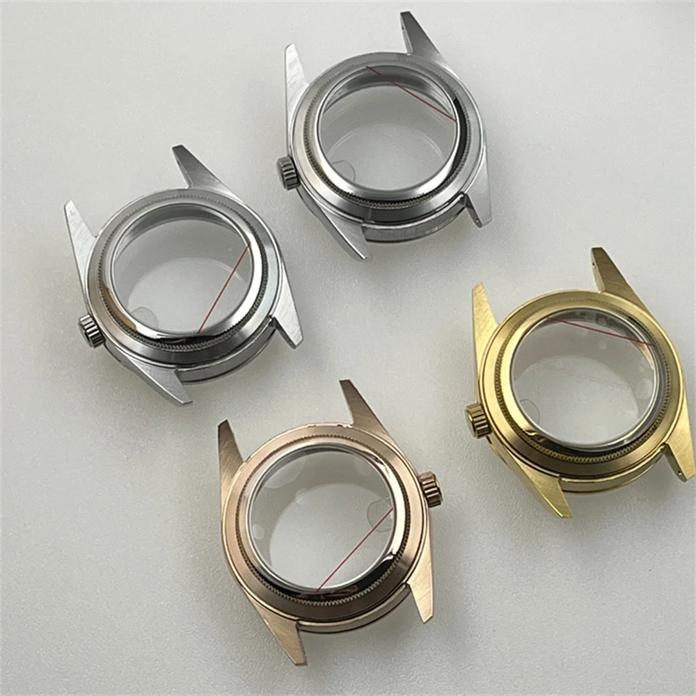 For NH36 NH35 Case 36mm Sapphire Glass Transparent Bottom Diamond Watch Case for 4R35A/4R36A Movement Women Watches Part