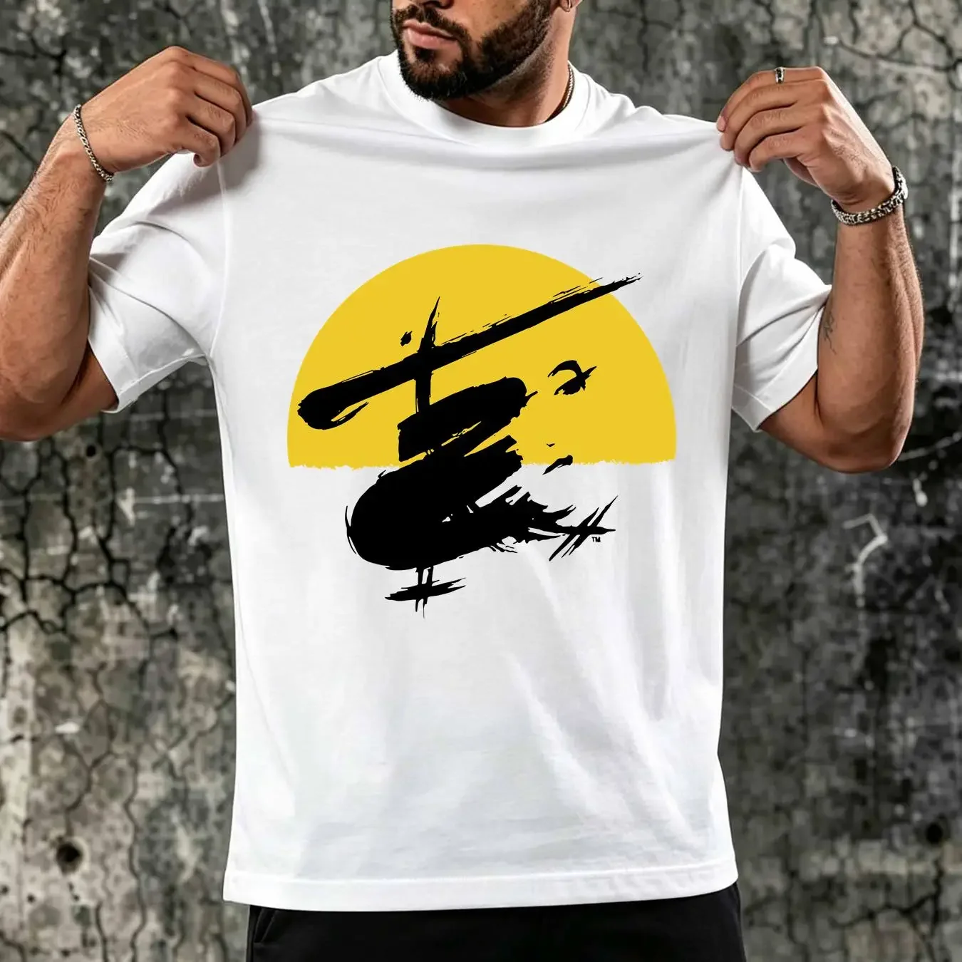 washed T Shirt Vintage Miss Saigon Broadway Musical Original Production 1988 Size XL long or short sleeves vintage Washed