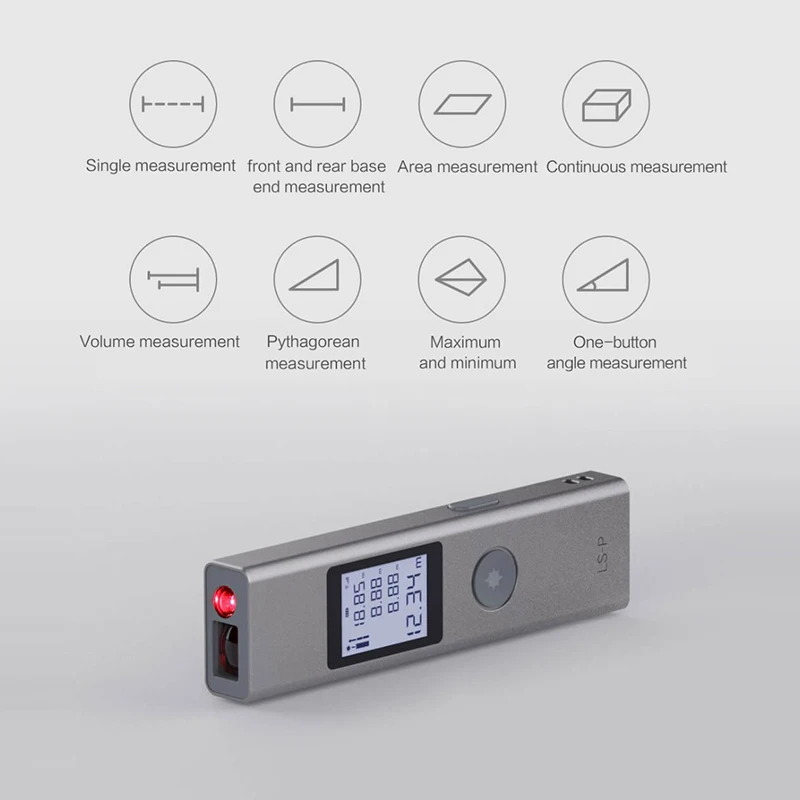 Xiaomi DUKA Laser Range Finder 25/30/40m LS-P/LS-2s/LS-1 Portable USB Charger High Precision Measurement Tool Laser Range Finder