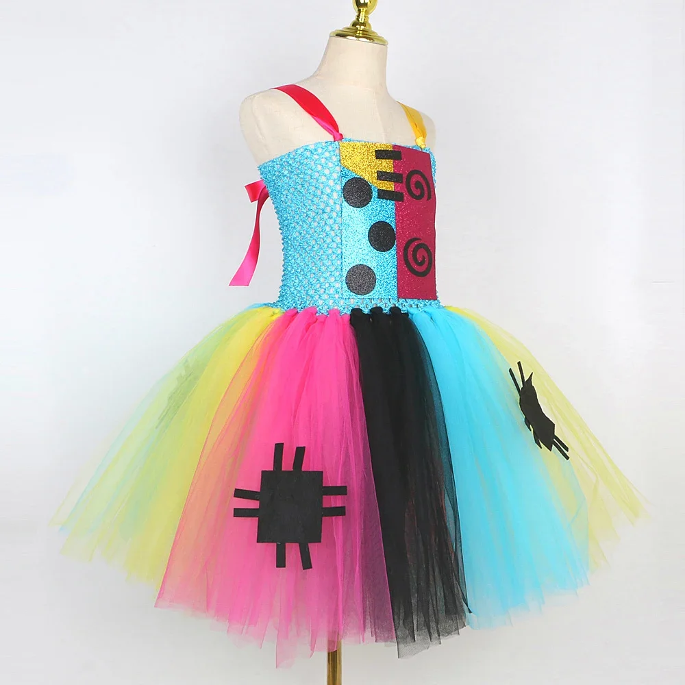 Nightmare Before Christmas Sally-kostuums voor meisjes Halloween Carnaval Jurken Kinderen Enge Cosplay Outfit Kinderen Fancy Kleding