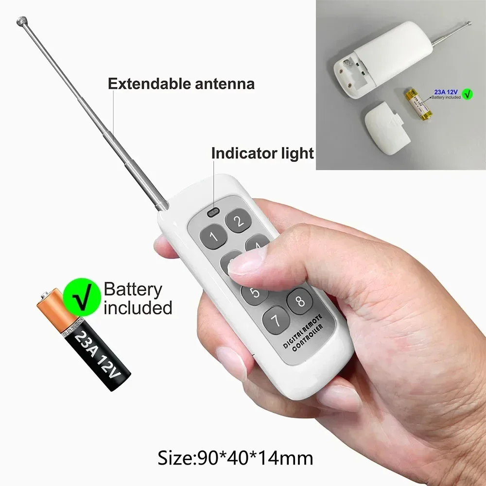 Tedeligo rf 433mhz 110v 220v 230v licht fernbedienung schalter drahtlos 500m sender 30a relais empfänger für wasserpumpen lüfter